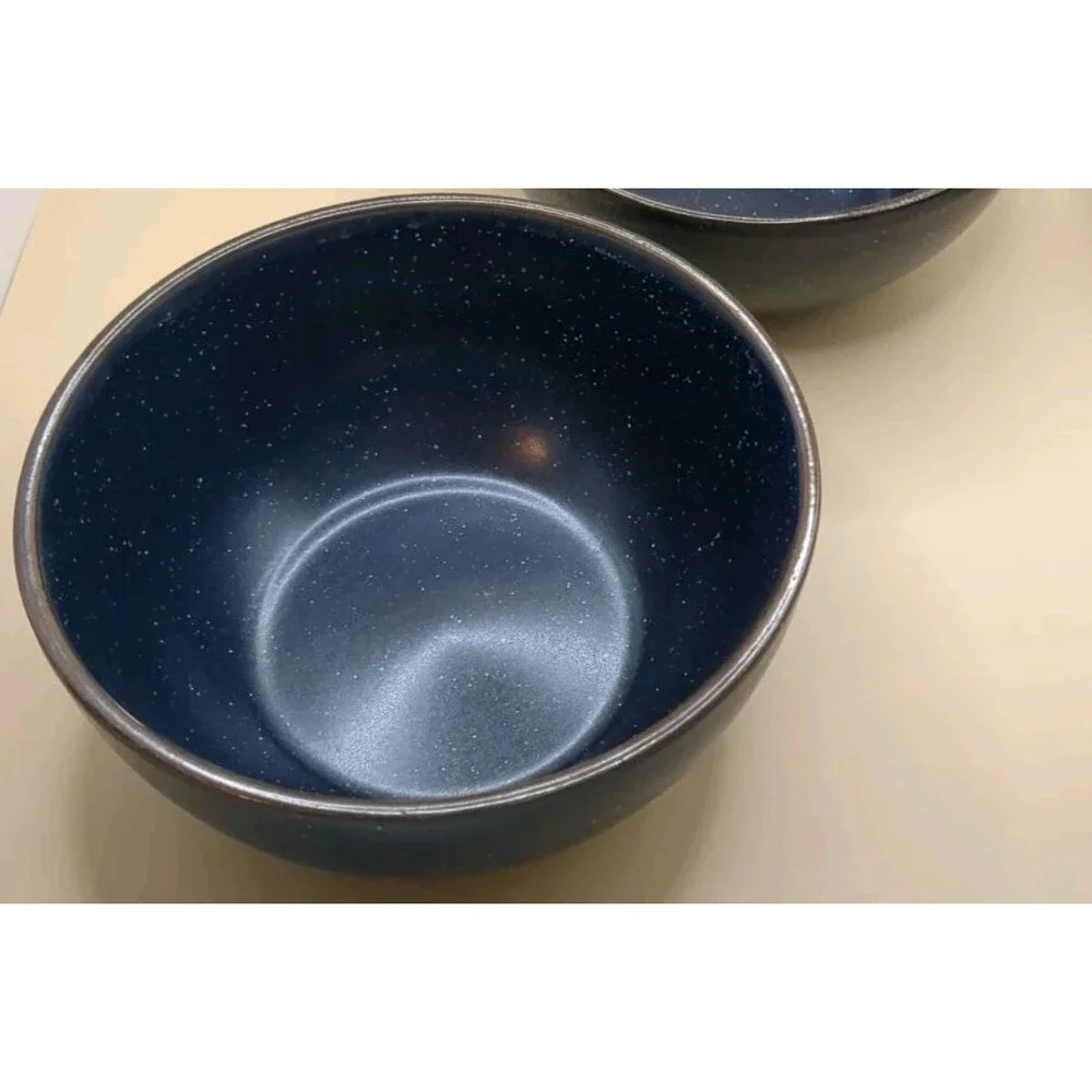 Mikasa Gourmet Basics Stoneware Juliana Blue Cereal Bowls Set Of 2